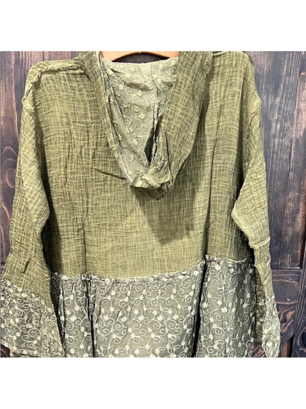 Olive Green Boho Cardigan Layering Jacket - Women - Picture 4 of 7